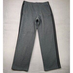 Adidas Sweatpants Men's XL Dark Gray 3 Black Striped Loose Baggy Straight Y2K
